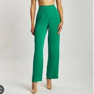 Meshki Emerald Green Pants High Waisted Size Xs